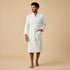Men's Cotton Waffle Lightweight Spa Bathrobe with Belt