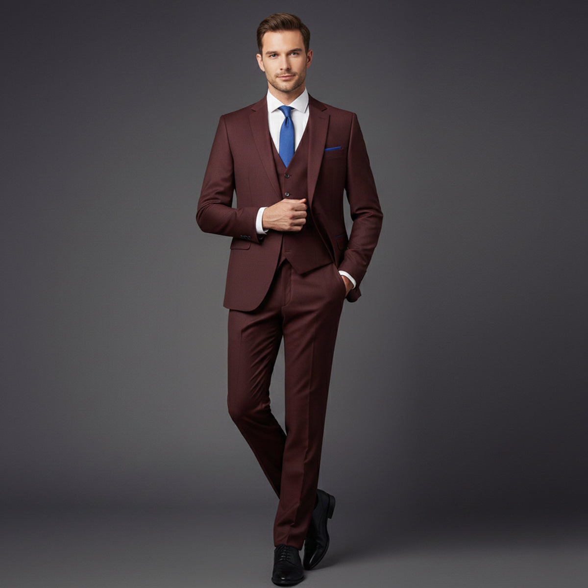 Men’s 3 Piece Suit – Elegant Slim Fit Formal Tuxedo Set
