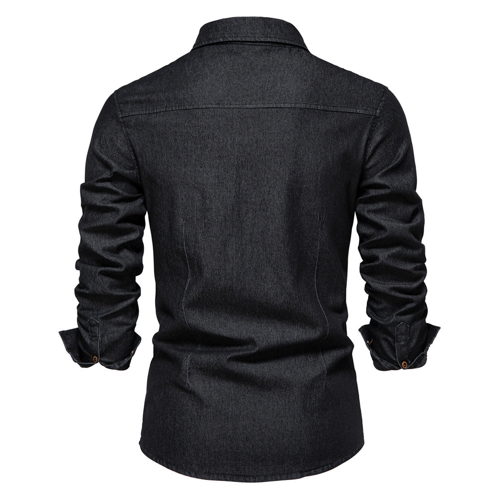 Stretch Cotton Denim Shirt