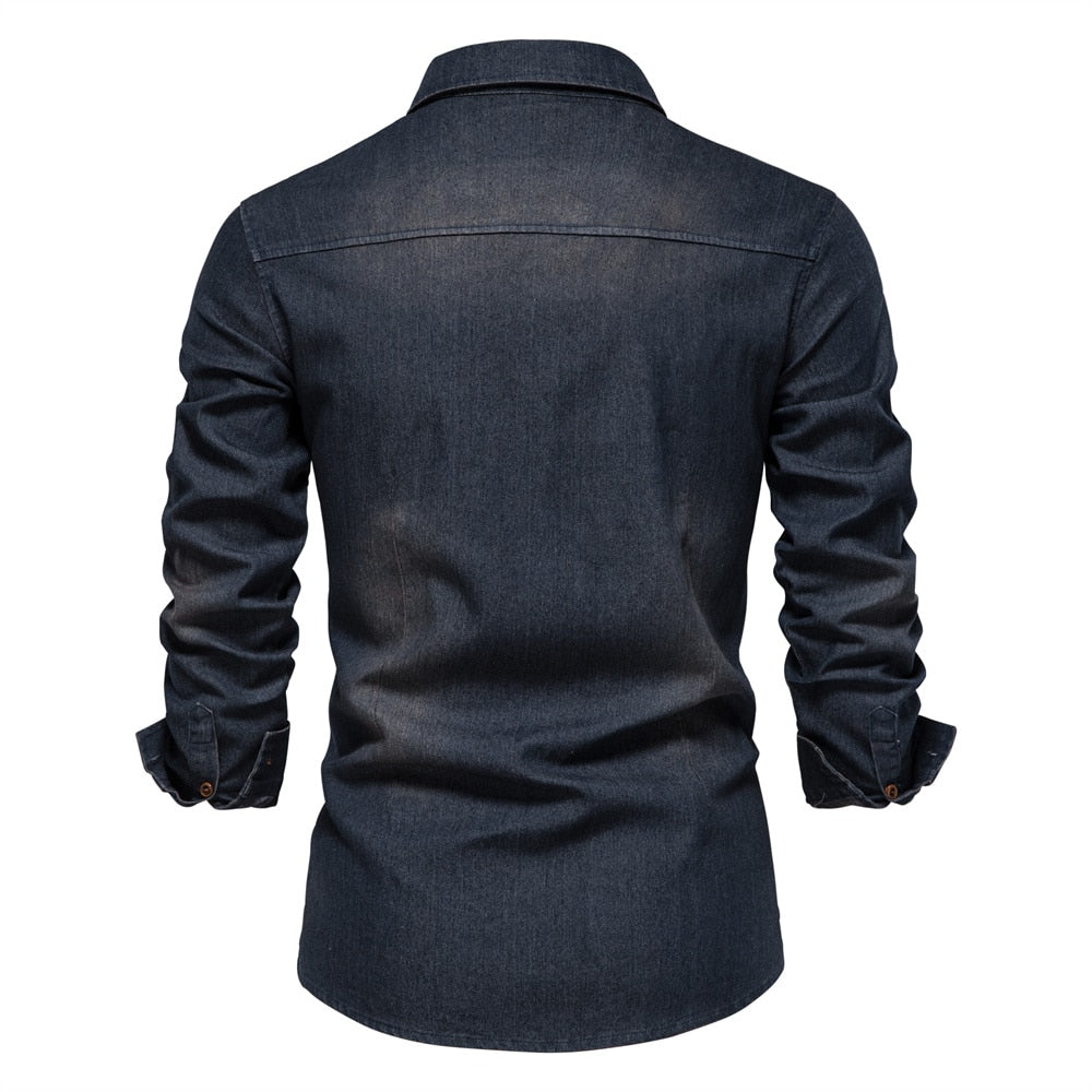 Stretch Cotton Denim Shirt
