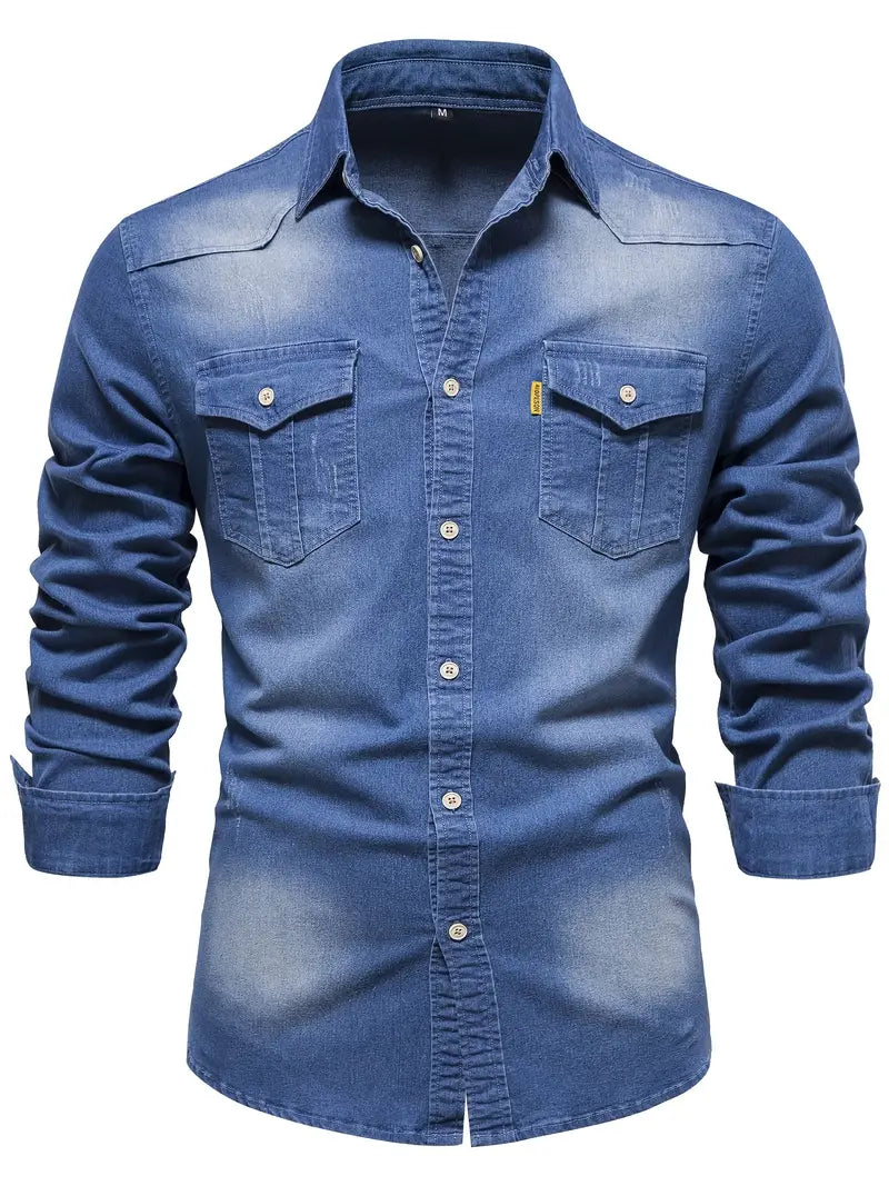 Stretch Cotton Denim Shirt