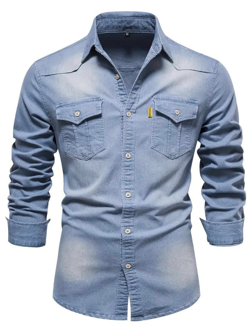 Stretch Cotton Denim Shirt