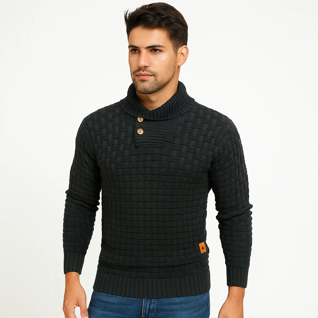 Men’s Textured Knit Sweater | Basket-Weave