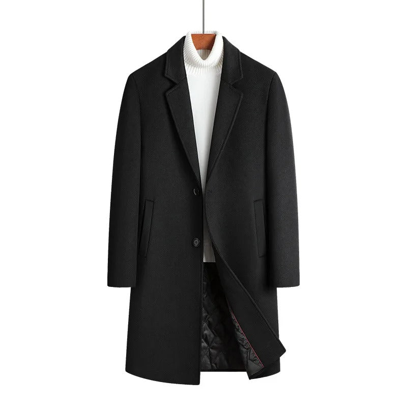 Men's Slim Fit Wool Topcoat