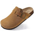 Men's Supportive Cork Clogs – Suede Buckle