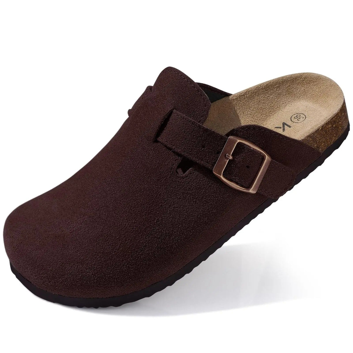 Men's Supportive Cork Clogs – Suede Buckle