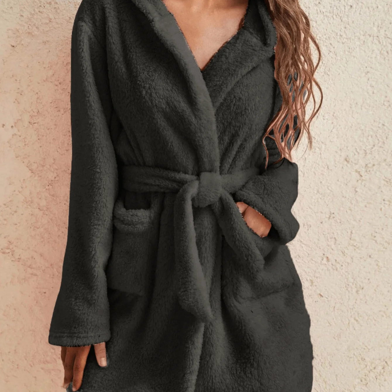 Women's Hooded Fleece Robe