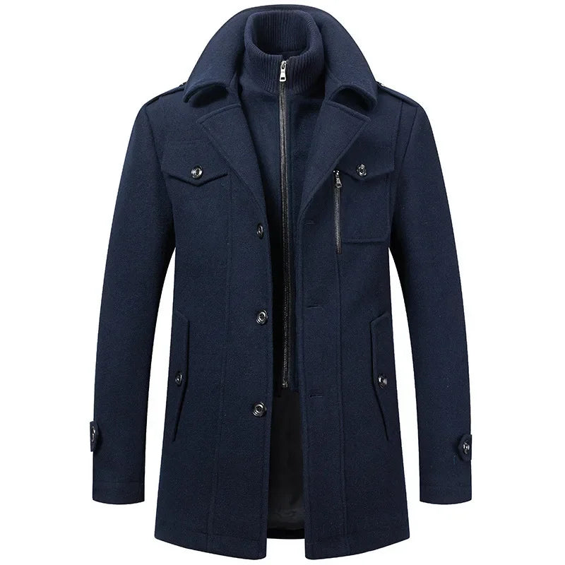 Men's Tall Wool Coat – Slim Long Fit