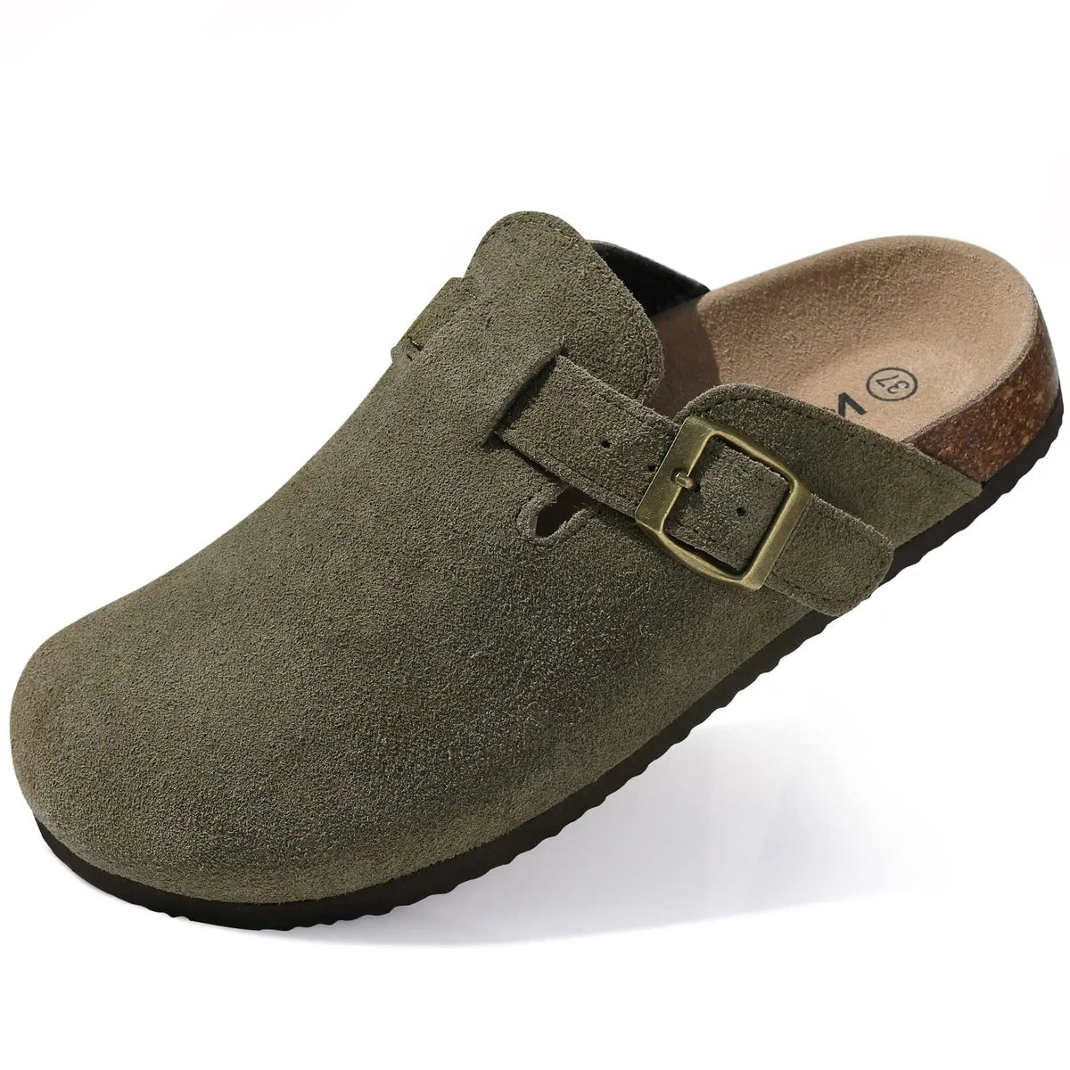 Men's Comfort Clogs – Suede Adjustable Strap