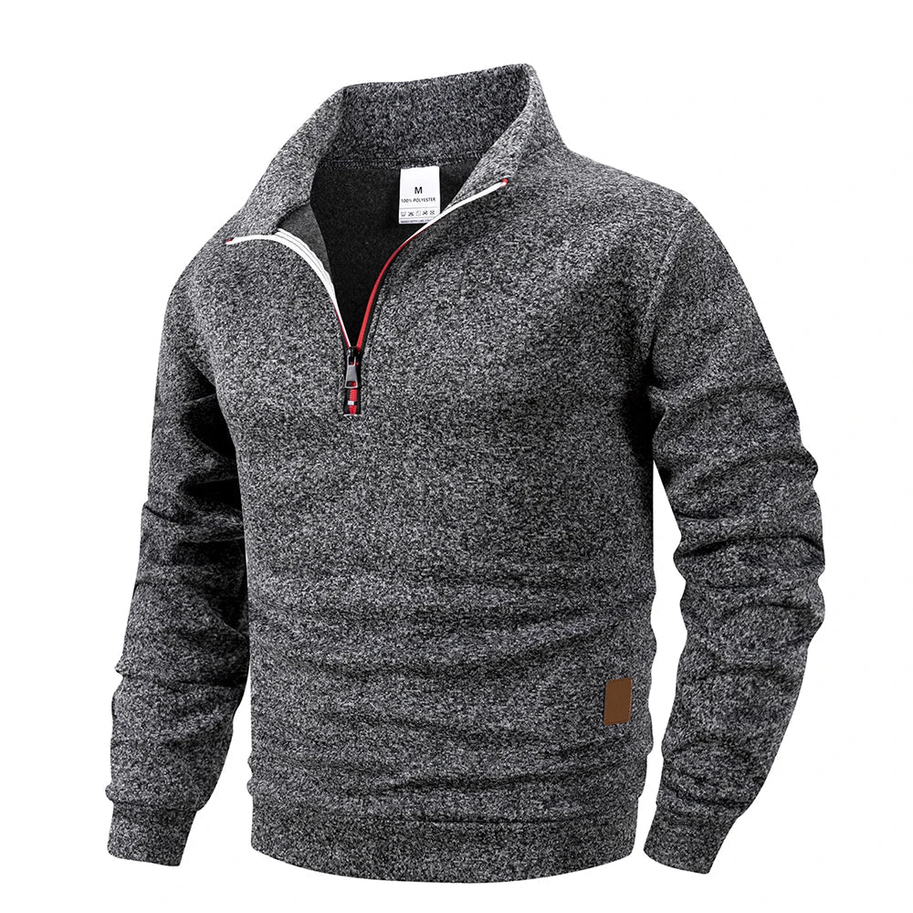 Men's Quarter Zip Knit Pullover