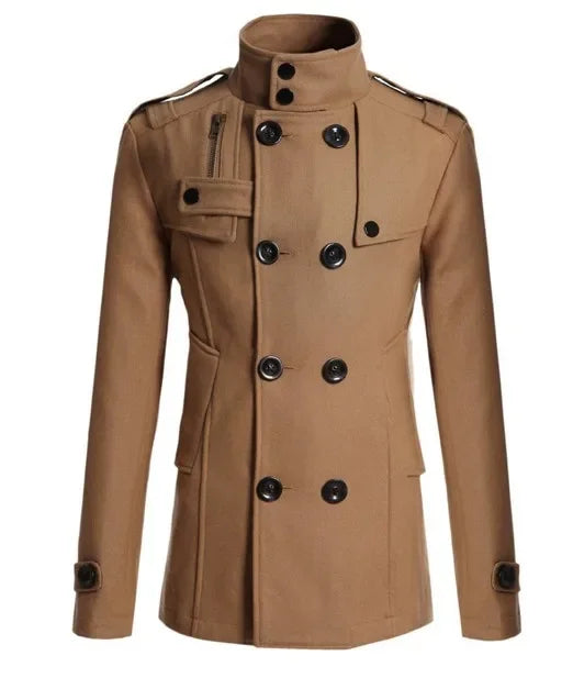 Men's Fitted Double Breasted Winter Coat