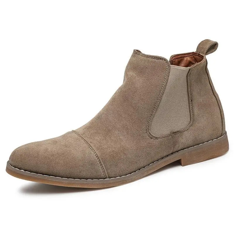 Men's Pull On Suede Boots – Elastic Side