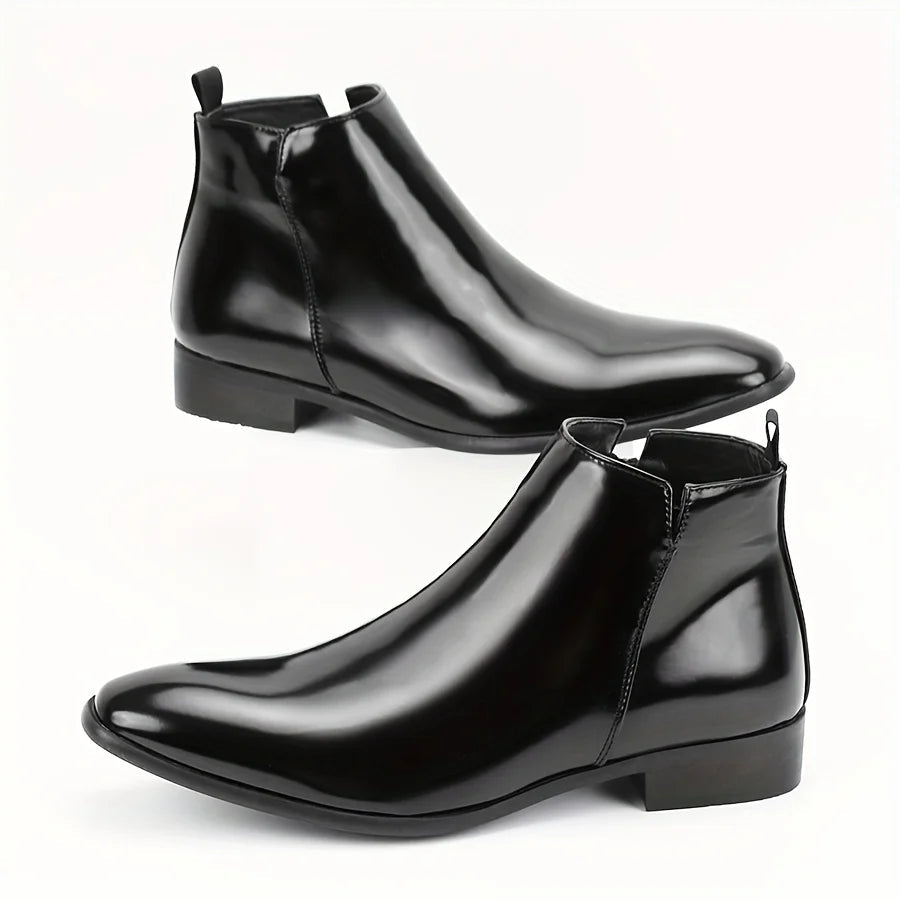 Men's Formal Chelsea Boots – Leather Look