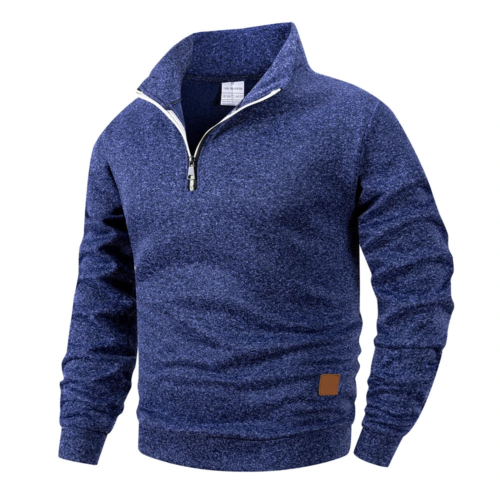 The Helmsley Men's Stand Collar Knit Sweater