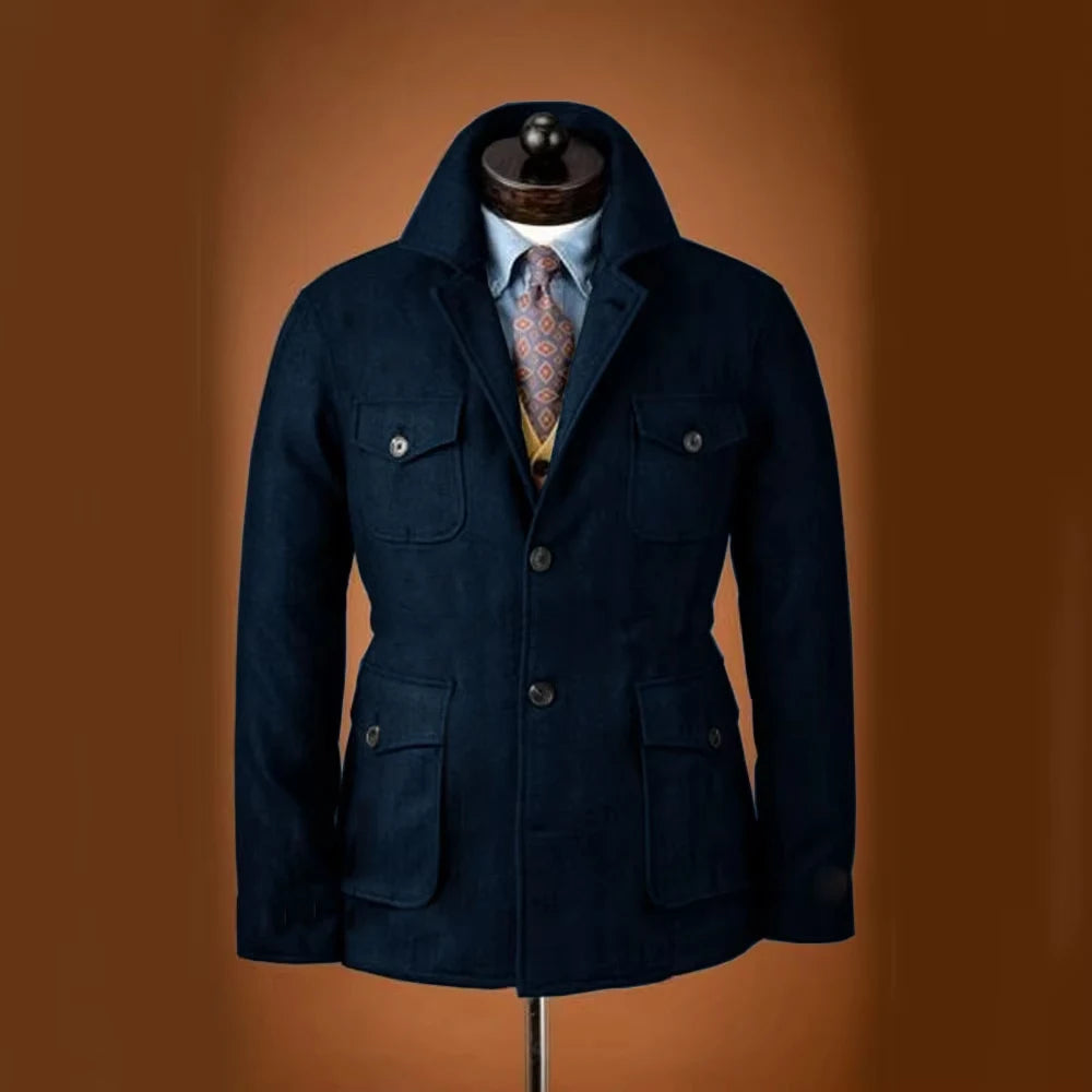 Men's Chore Jacket – Wool Blend Pockets