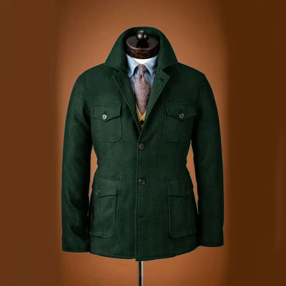 Men's Chore Jacket – Wool Blend Pockets