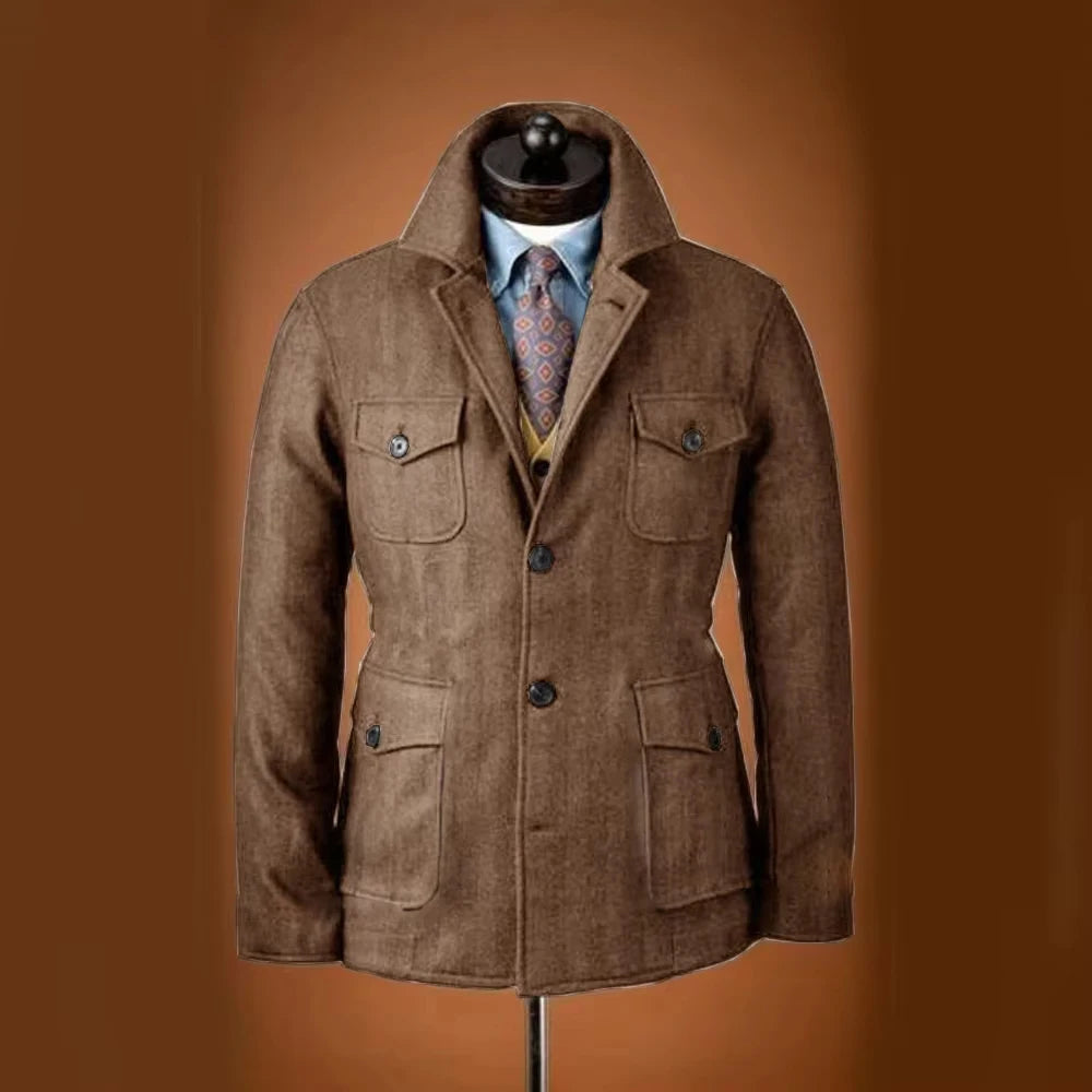 Men's Utility Field Coat – Wool Blend
