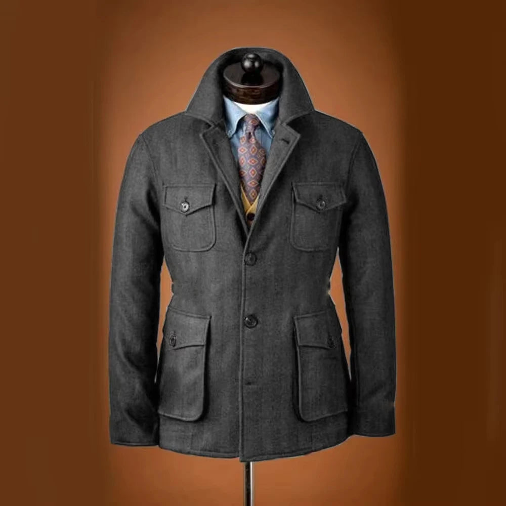 Men's Utility Field Coat – Wool Blend