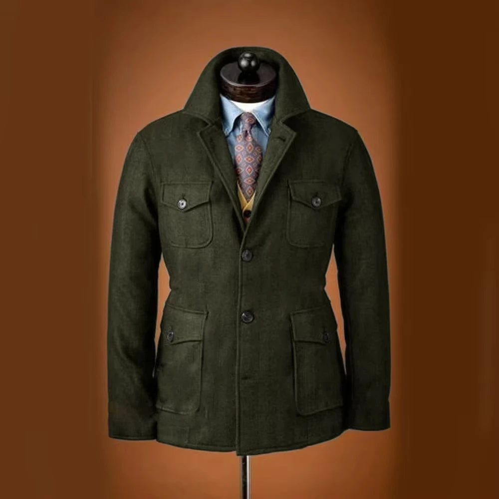 Men's Utility Field Coat – Wool Blend