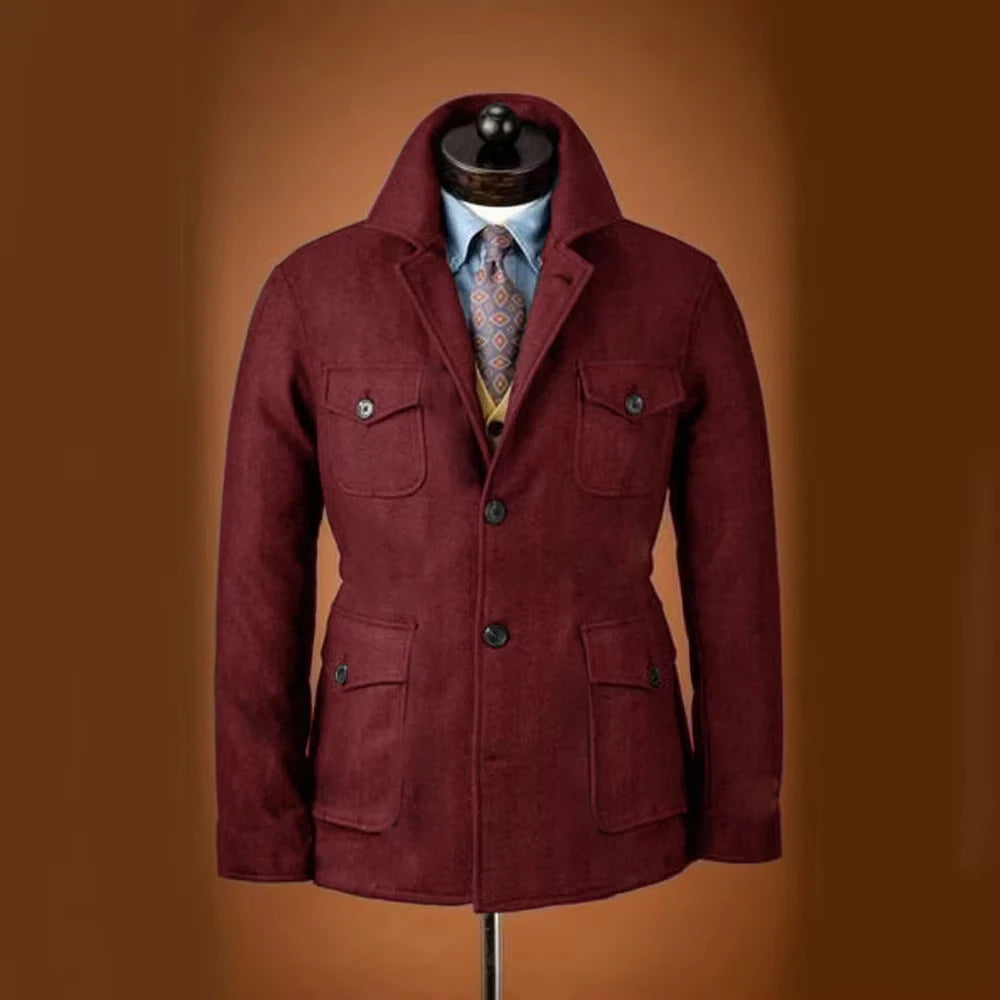 Men's Workwear Style Jacket – Wool Blend