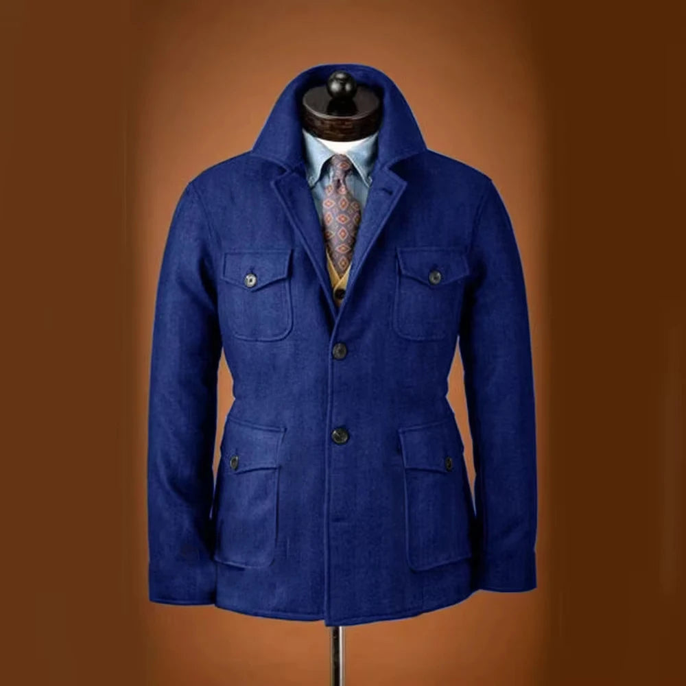 Men's Workwear Style Jacket – Wool Blend
