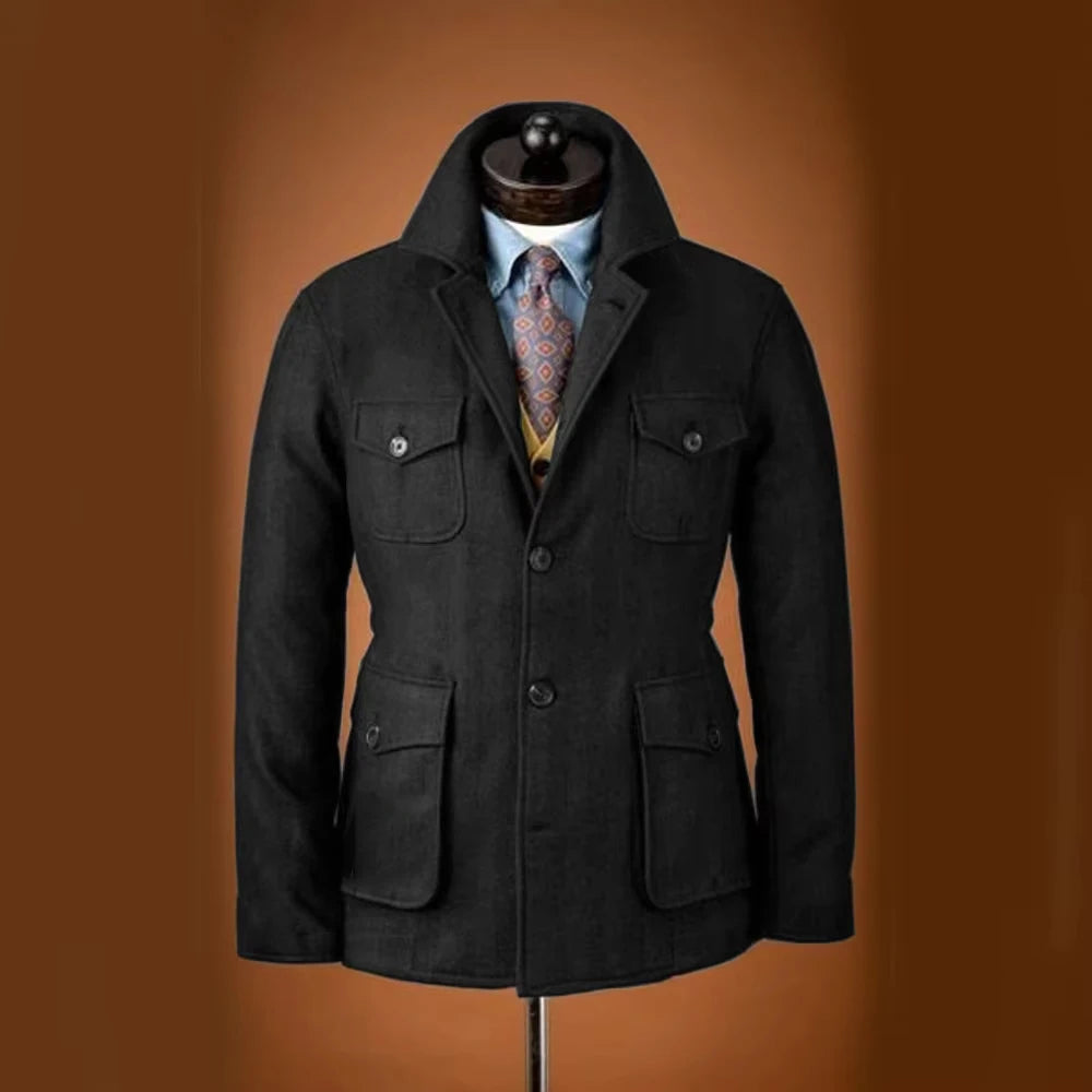 Men's Workwear Style Jacket – Wool Blend