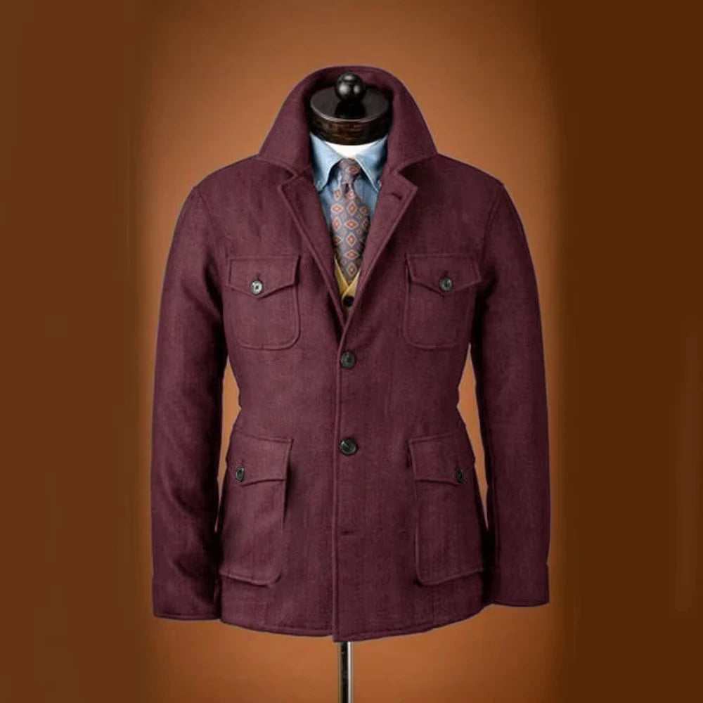 Men's Chore Jacket – Wool Blend Pockets