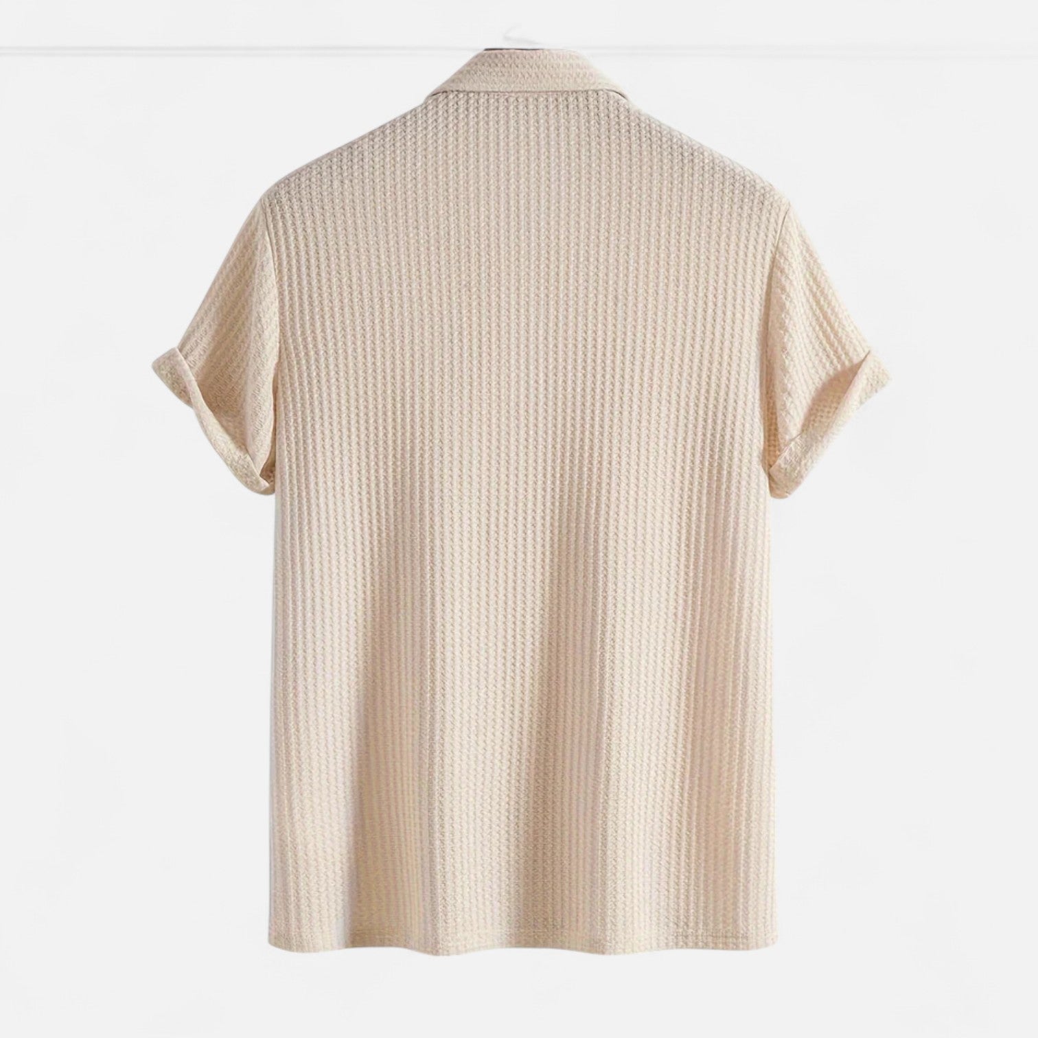 Men’s Waffle Knit Polo Shirt – Elevated Texture, Supreme Flexibility
