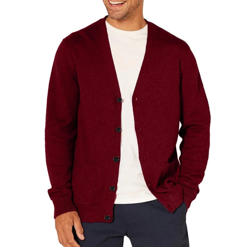 Men's Button Up Cardigan Sweater – V Neck