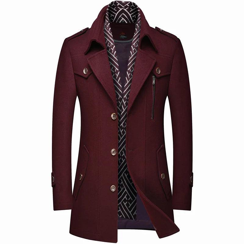 Men's Winter Dress Coat – Structured Slim